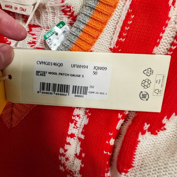 MARNI Artistic Jacquard V-Collar Wool Vest - Picture 7 of 8